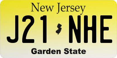 NJ license plate J21NHE
