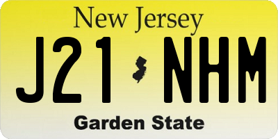 NJ license plate J21NHM