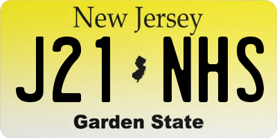 NJ license plate J21NHS
