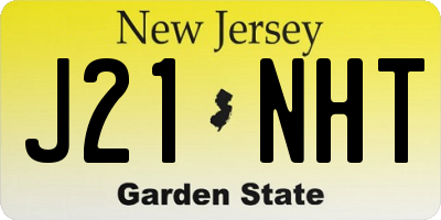 NJ license plate J21NHT