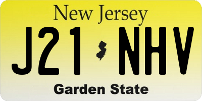NJ license plate J21NHV