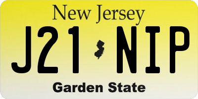 NJ license plate J21NIP