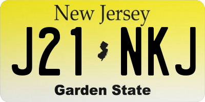 NJ license plate J21NKJ