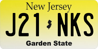 NJ license plate J21NKS