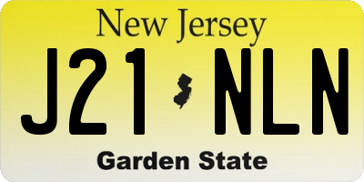 NJ license plate J21NLN