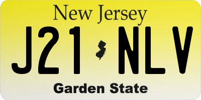 NJ license plate J21NLV