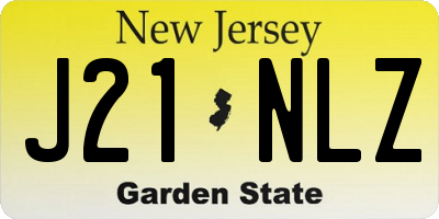 NJ license plate J21NLZ