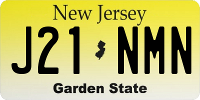 NJ license plate J21NMN
