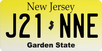 NJ license plate J21NNE