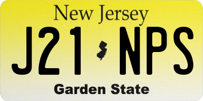 NJ license plate J21NPS