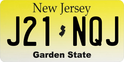 NJ license plate J21NQJ