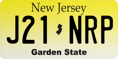NJ license plate J21NRP