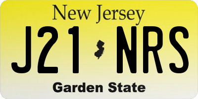 NJ license plate J21NRS