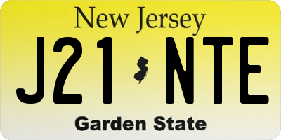 NJ license plate J21NTE