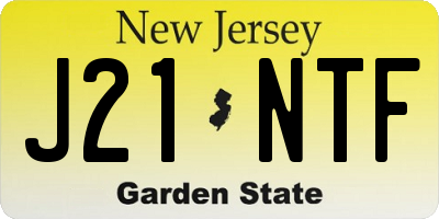 NJ license plate J21NTF