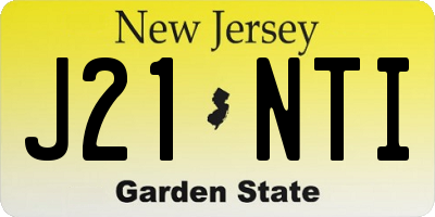 NJ license plate J21NTI