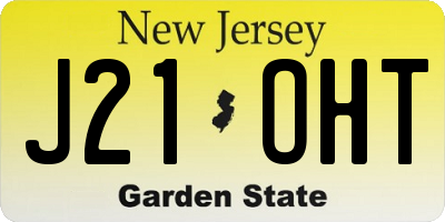 NJ license plate J21OHT