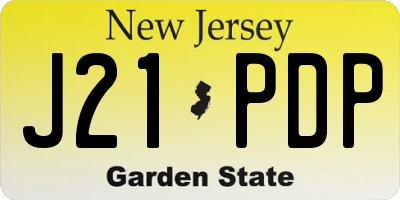 NJ license plate J21PDP