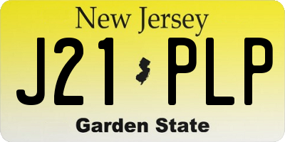 NJ license plate J21PLP