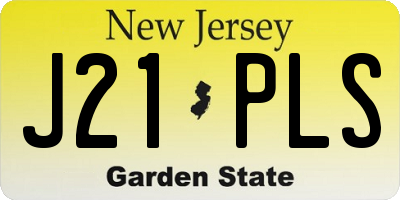 NJ license plate J21PLS