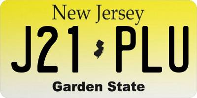 NJ license plate J21PLU
