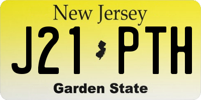 NJ license plate J21PTH