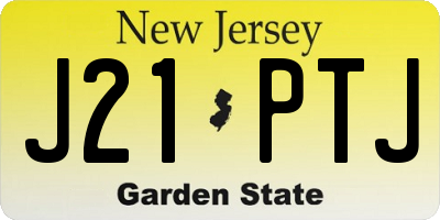 NJ license plate J21PTJ