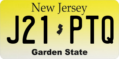 NJ license plate J21PTQ