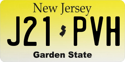 NJ license plate J21PVH