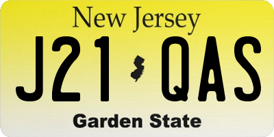 NJ license plate J21QAS