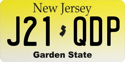 NJ license plate J21QDP