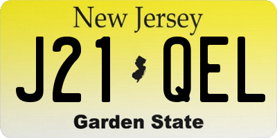 NJ license plate J21QEL