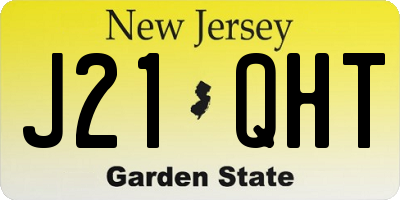 NJ license plate J21QHT