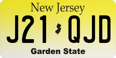 NJ license plate J21QJD