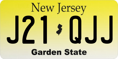 NJ license plate J21QJJ