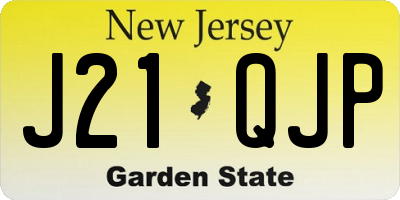NJ license plate J21QJP