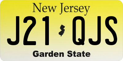 NJ license plate J21QJS