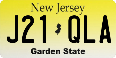 NJ license plate J21QLA