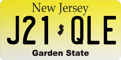 NJ license plate J21QLE