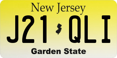 NJ license plate J21QLI