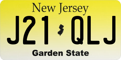 NJ license plate J21QLJ