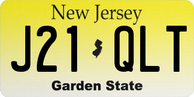 NJ license plate J21QLT