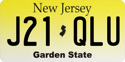 NJ license plate J21QLU