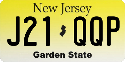 NJ license plate J21QQP