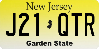 NJ license plate J21QTR