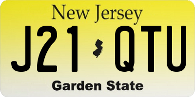 NJ license plate J21QTU