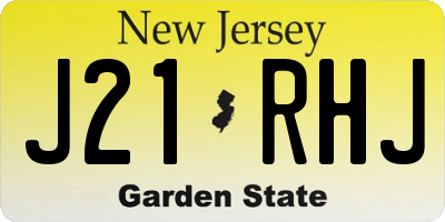 NJ license plate J21RHJ