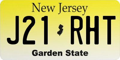 NJ license plate J21RHT