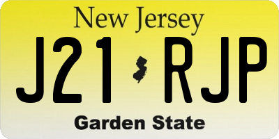 NJ license plate J21RJP