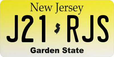NJ license plate J21RJS